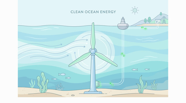 Offshore Wind Turbine with Ocean Energy Infrastructure