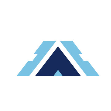 Abstract geometric shape with triangles and rectangles