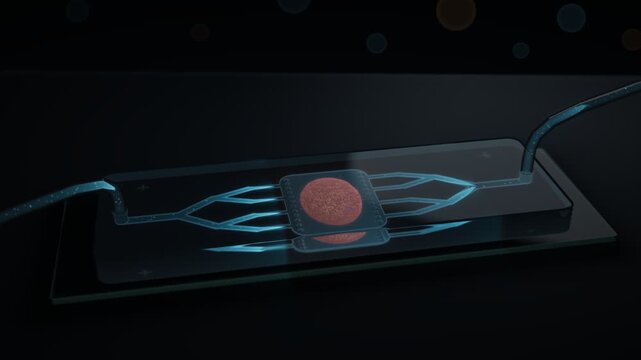 Microfluidic Organ on a Chip With Fluorescent Perfusion Flow Seamless Loop