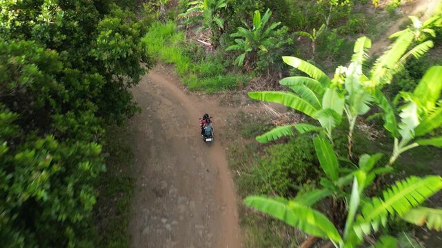 Aerial Drone Footage of Mangku Sakti Temple, Indonesia - Full HD, Horizontal