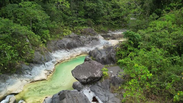 Aerial Drone Footage: Magnificent Mangku Sakti Temple in Indonesia - 15 seconds, Full HD, Horizontal
