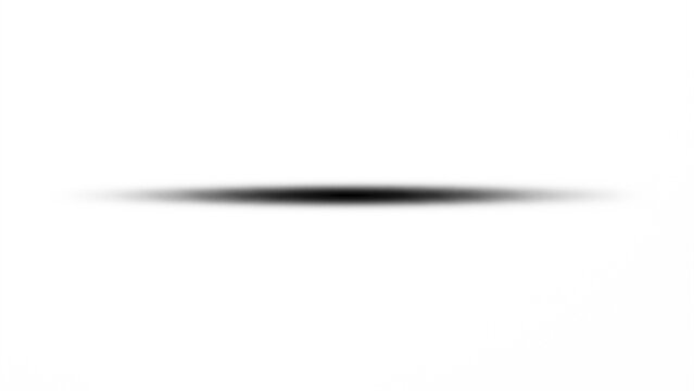 Dark intense shadow line gradient isolated on transparent background for strong depth effects