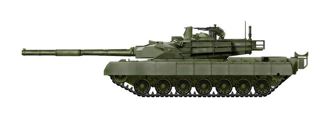 MBT concept based on the Arjun tank with new track rollers, a new turret and a 125mm gun © GloKi