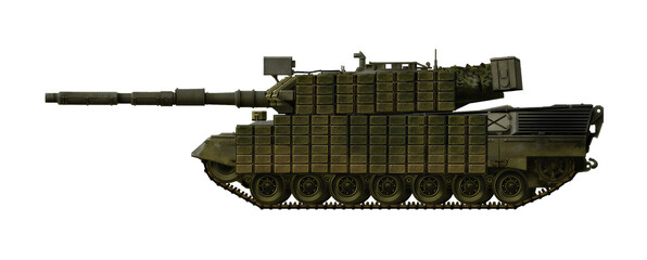 Fototapeta premium Leopard 1A5V (A variant of the Leopard 1 tank modernization with the ERA)