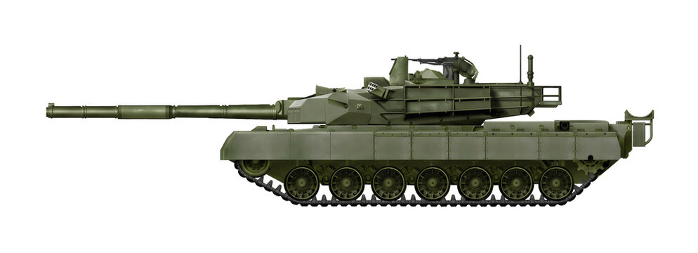 MBT concept based on the Arjun tank with new track rollers, a new turret and a 125mm gun