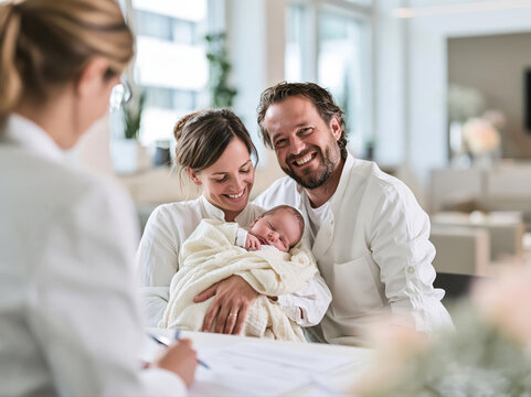 Parents Registering Newborn Baby Name