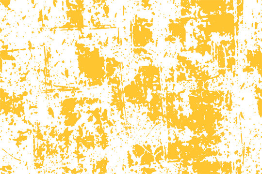 White and yellow abstract grunge texture in vintage style. Scratch square overlay for sticker and decal design.