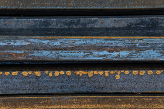Old rusty iron profiles texture view