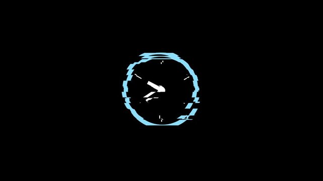 time countdown clock animation. time history analysis icon.