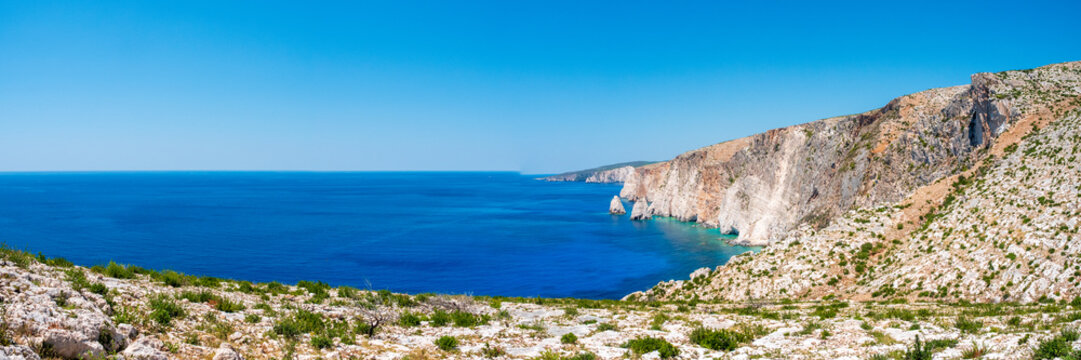 West coast of Zakynthos island, Greece, in summer