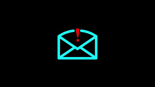 message sending error icon animation. fail message concept.