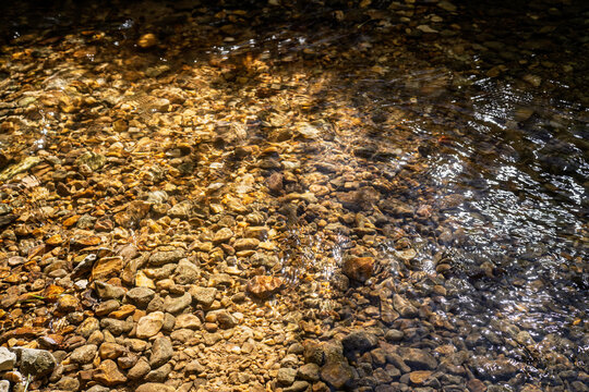 Crystal Clear Mataviejas River Water and Pebbles, Santo Domingo de Silos
