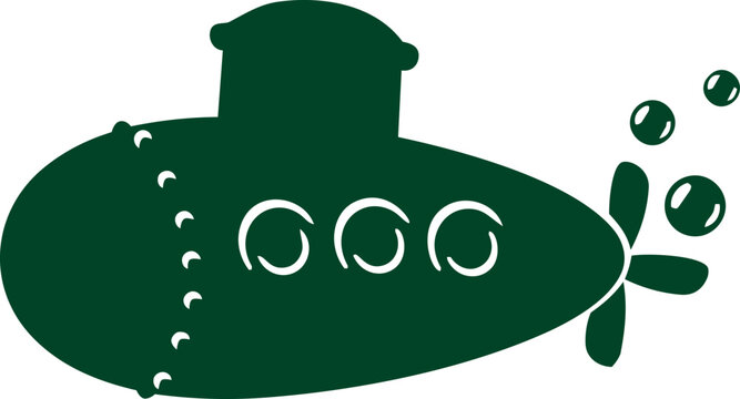 simple submarine/uboat toy icon/logo vintage steampunk