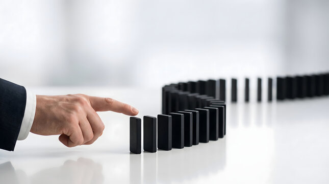 Project Manager Arranging Timeline Milestone Cubes Business Process