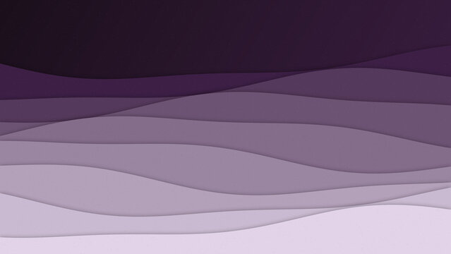 Abstract background, with layered paper, cut style, waves in shades, of purple and, lavender creating a, soft depth and, smooth flowing texture