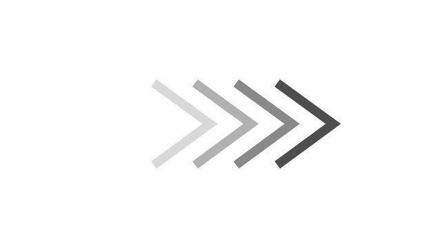 Minimalist animated arrow loading abstract directional motion for ui and digital interfaces animation