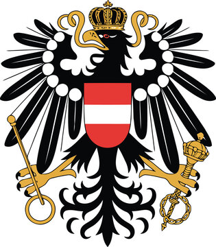 Imperial double headed eagle coat of arms vector illustration