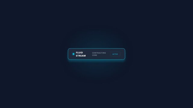 Futuristic UI Interface Element with Glowing Blue Neon HUD Elements