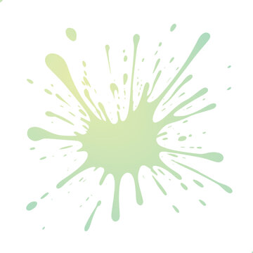 Green ink spot vector illustration featuring vibrant splashes, abstract texture, and artistic fluidity.