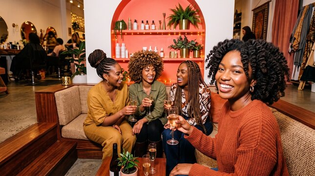 Liberian salon team celebrates finished braid looks