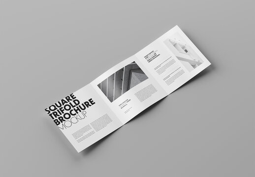 Inner Square Trifold Brochure Mockup
