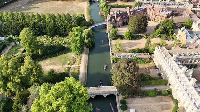 River Cam Punting and Cambridge Colleges Aerial