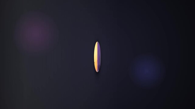 Abstract sphere with light flares on dark background.