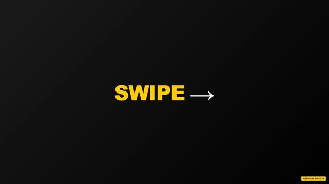 Swipe Right Arrow Graphic Animation for Digital Content.