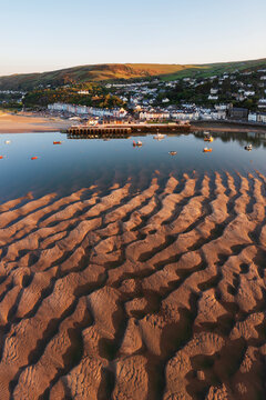 Sand and Mud patterns at the dyfi Estuary in ynyslas, aberdyfi, Wales