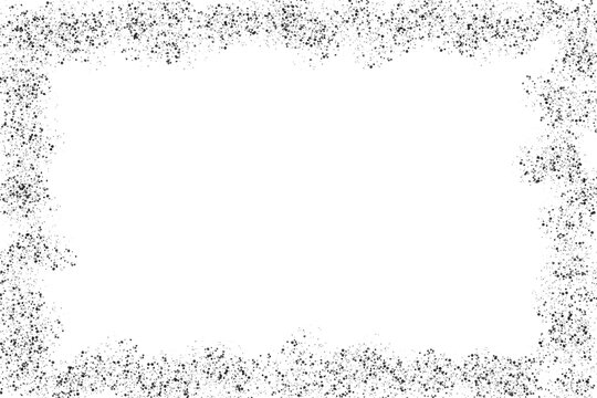 Grunge abstract decorative border frame with textured light gray edges