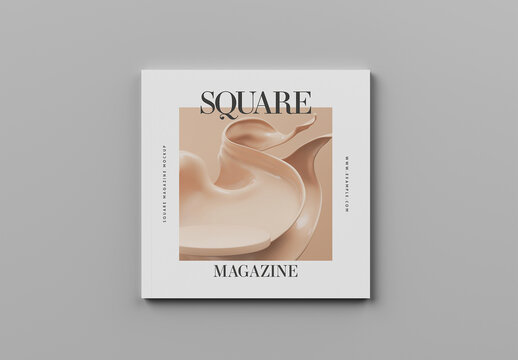 Square Magazine Cover Mockup