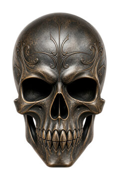 Ornate gothic skull mask PNG isolated on transparent background