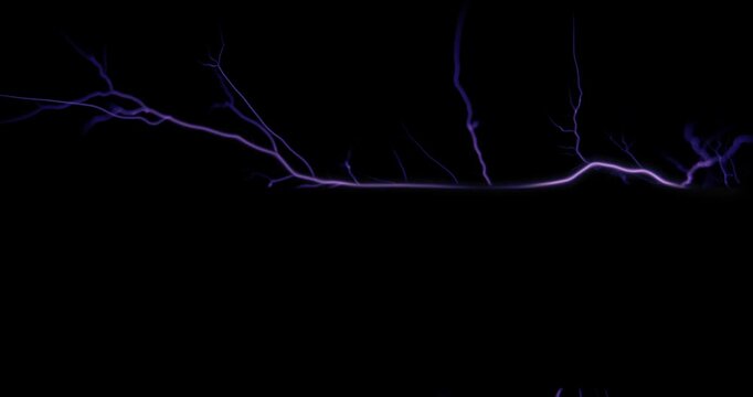 Lightning. Electric arc, discharge on a black background. Sparkling lightning.