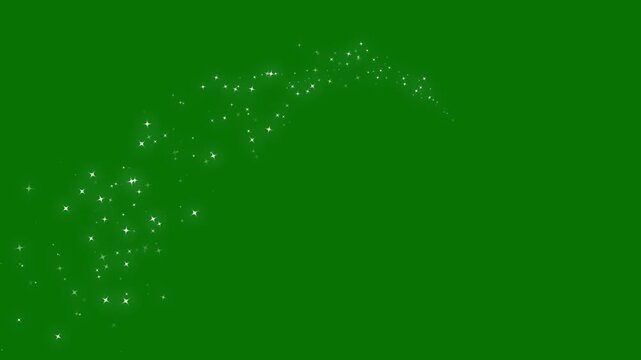 Luxury white glowing light circle trail, glittering sparkles twinkle stars line animation, cartoon doodle sparkles effect, fairy dust wand trail, premium overlay on black screen, 4k video.