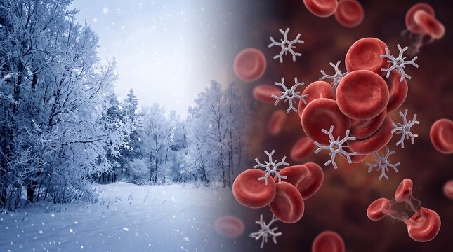 Cold Agglutination of Red Blood Cells in Winter Environment