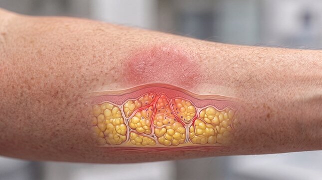 Cold Panniculitis Inflammatory Skin Lesion on Forearm