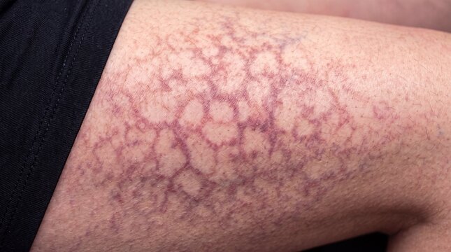 Close Up Livedo Reticularis Mottled Skin Pattern