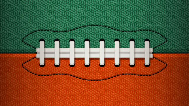 Seamless vector football background texture orange and teal