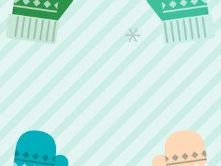 Obraz premium Holiday Knitwear Mittens Vector Repeat Pattern Design