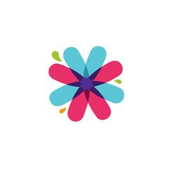 Fototapeta premium Colorful abstract flower shape