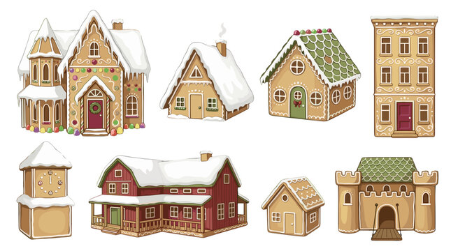 Collection of detailed miniature house models with diverse architectural styles