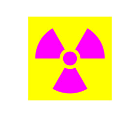 Caution Radioactive Materials or ionizing radiation sign. Warning pictogram vector design and illustration.    © BlazingDesigns