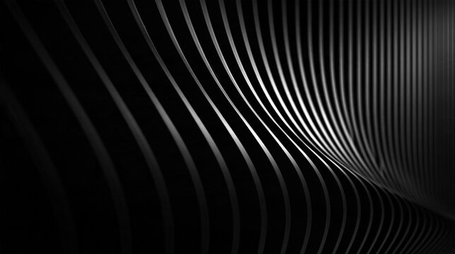 Abstract Curved Lines on Dark Metallic Background
