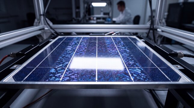 Solar Panel Testing and Inspection in Renewable Energy Laboratory