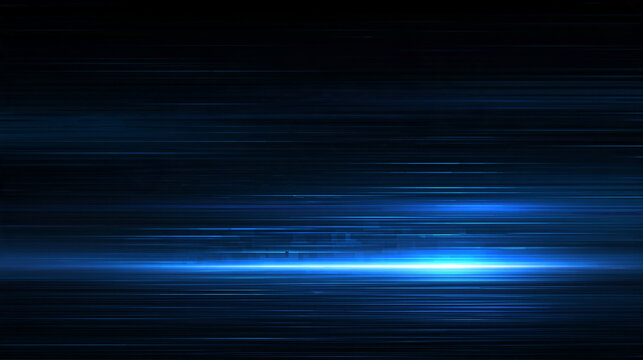 Abstract Blue Light Streaks Futuristic Technology Background