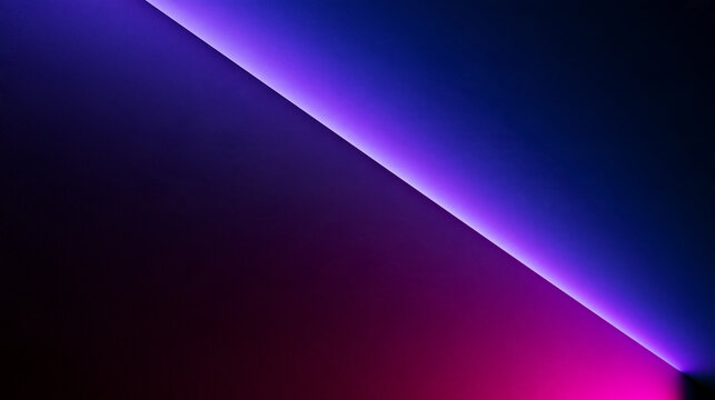 Neon Purple and Blue Glowing Line on Dark Background