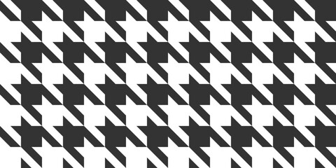 Houndstooth Pattern. Seamless vector pattern with shapes on a transparent background. Includes geometrical shapes in a repeated layout. Usable for various ornamental design projects. © pyty