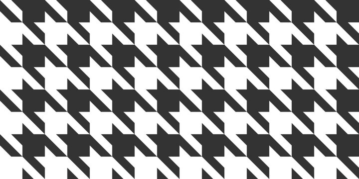 Houndstooth Pattern. Seamless vector pattern with shapes on a transparent background. Includes geometrical shapes in a repeated layout. Usable for various ornamental design projects.