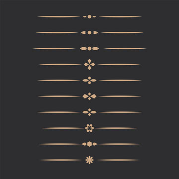 vintage geometric flourish borders pack for book paragraph layout