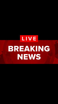 Global News Banner Title Vertical Overlay
